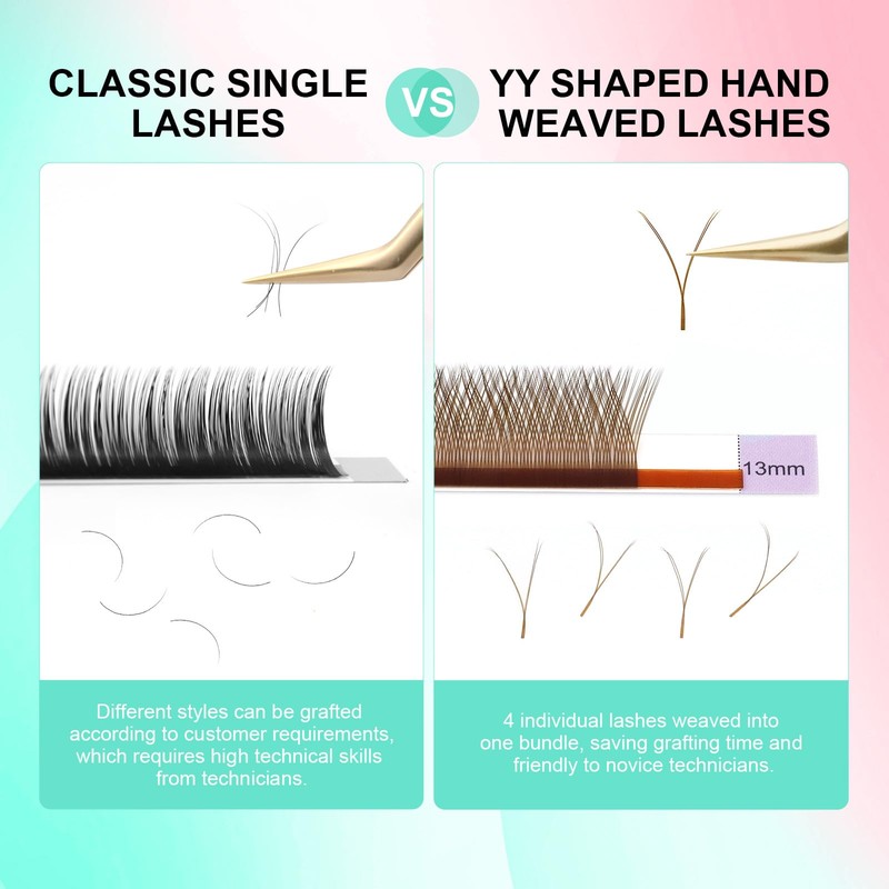 NAGARAKU Eyelash Extension 4D Cross YY Shape Volume Eyelashes Prefabricated