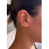 SILVER 925 Anna Flair AE223035 Colorful Smile One Touch Earrings,