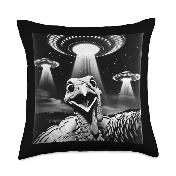 The OG Funny Turkey UFO Selfie Alien Tee Invasion Funny