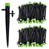 Kalolary 100pcs Irrigation System Drippers, 1/4" Inch Universal 360 Degree