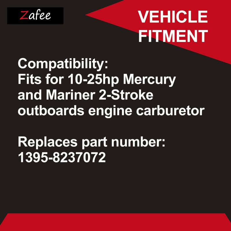 Zafee 1395-8237072 Carburetor Carb Repair Rebuild Kit Fit for Mercury