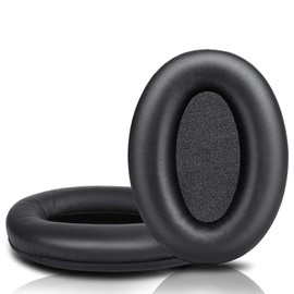 Replacement WH1000XM3 EarPads for Sony WH-1000XM3 Headphones Soft Memory Foam Ear Cushion Earmuffs Cover Cup, Protein Leather Headset Earpad, Repair Part (Black)