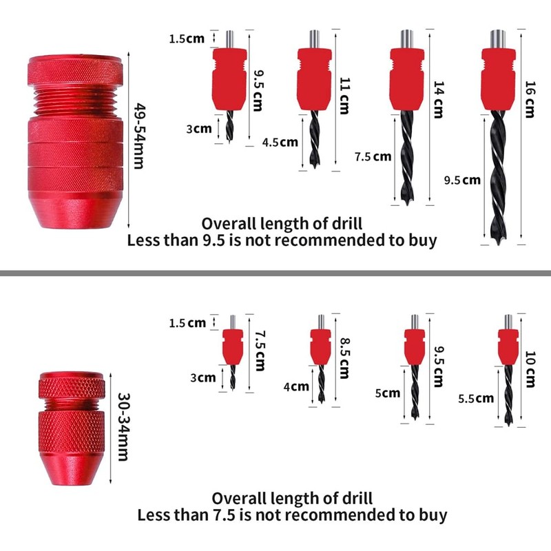 Ocnvlia Drill Stop Collar Set for Drill, Drill Depth Stop,