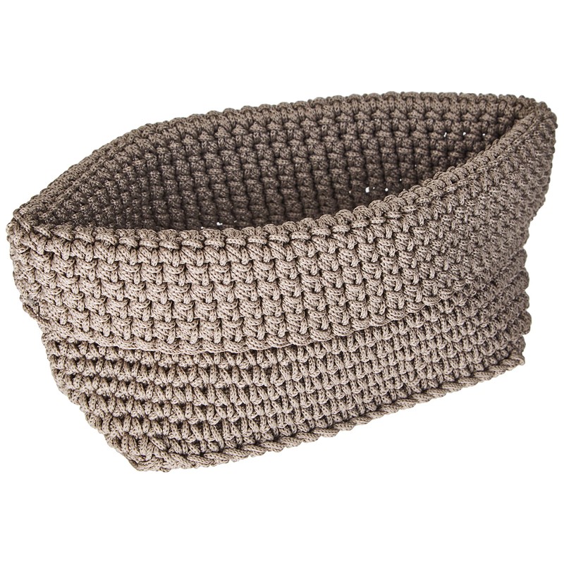 Blomus Crochet Tela Bread Basket Utensil Box Basket M Taupe