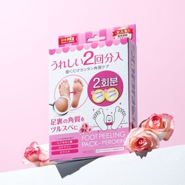 Pherorin Ferolin Ferolin Foot Peeling Pack Rose Scent 2 Treatments 1 Box