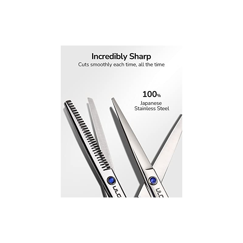 ULG Hair Cutting Scissors, Thinning Scissors Set, Professional Hairdressing Texturing