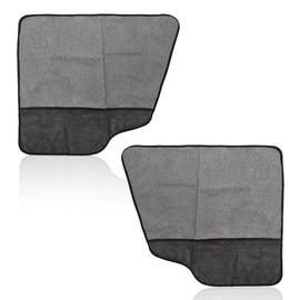 LHDOS 2PCS Dog Car Door Protector, Waterproof Nonslip Pet Car Door Guard, Anti Scratch Vehicle Door Cover, Washable Auto Interior Panel Safe Protection Accessories for Vehicle SUV Truck (Grey)