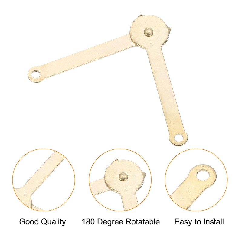 sourcing map 4Pcs Lid Support Hinge, 2.7"x0.8" 180 Degree Rotatable
