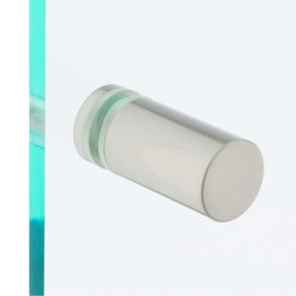 Rockwell Security Mont Hard Single Sided Shower Door Knob 3/4 Inch Diameter Brushed Nickel for Commercial or Residential Frameless Heavy Glass Shower Doors