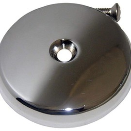 LASCO 03-1429 One Hole Style Bathtub Waste And Overflow Plate, with Screw, Chrome Plated