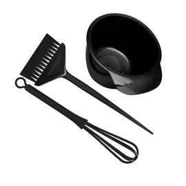 Ipetboom 1 Set Hair Color Kit Brushes Round Salon Hair Dyeing Bowl Hair Coloring Brush Hair Dyeing Brush and Bowl Hair Dye Bowl Hair Dyeing Bowl and Brush Hair Dye Brush Black Pp re-usable