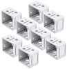 AuRiver 8 PCS Plastic Bracket Blind Brackets 1 Inch White