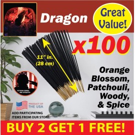 Benben Home & Lifestyle Dragon Benben US Incense 100x11" Sticks ~ Vegan ~ High Fragrance Load