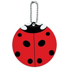 Lady Bug Ladybug Insect Round Luggage ID Tag Card Suitcase Carry-On