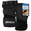 NetroxSports® Training Gloves with Wrist Bandage for Strength Training, Bodybuilding