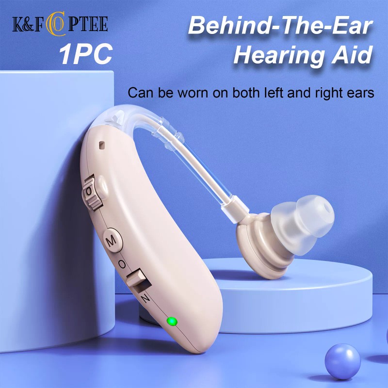 K&FCOPTEE 1 PCS Rechargeable Digital Hearing Aids Adjustable Invisible Sound