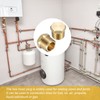 sourcing map 5Pcs Brass Hex Head Plug Compression Cap Fitting