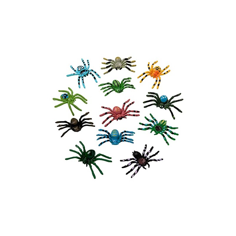 Fun Express Colorful Spider Toys - 72 Pieces