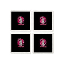 CafePress MLP Retro Neon Shine Bright Tumbled Stone - Set of 4 Coasters Set of 4