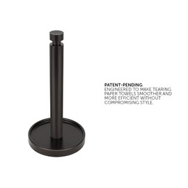 Ivilon Paper Towel Roll Stand - Steady and Easy Tear - Fits All Paper Towel Rolls - Oil Rubbed Bronze