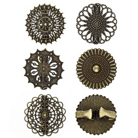 5 Styles Vintage Cardigan Clips, Cardigan Clip, Dress RCA Clips Set, Round Vintage Flowers Cardigan Clips, Dress Waist Tightener Brooch, Collar Scarf, Vintage Collar Fasteners for Women, Zinc