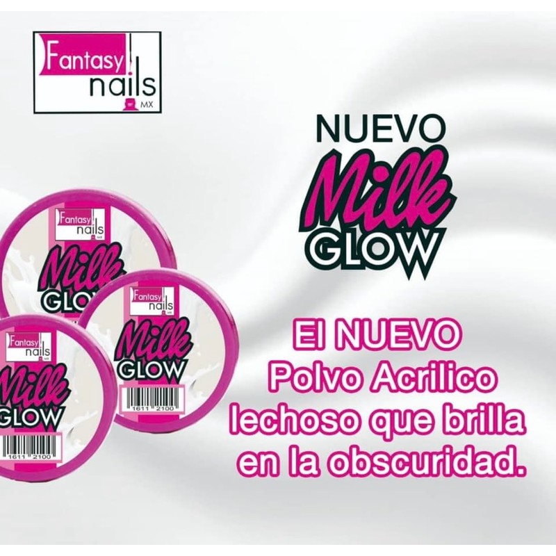 Fantasy Nails Milk Glow Acrylic Powder, Pink