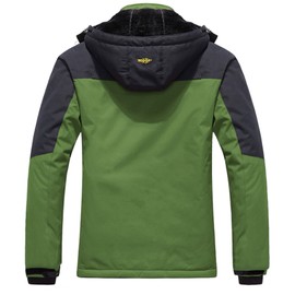 wantdo Men's Waterproof Ski Jacket Big and Tall Snowboarding Coat Grass Green 2XL