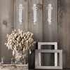 Rustic Cast Iron Coat Hooks (3 Pack) Antique White, Wall
