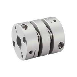 CHANCS D26 L30 Flexible Diaphragm Motorcycle Coupling with 8mm to 10mm Bore to Narrow Clamp for Stepper Motor Spindle