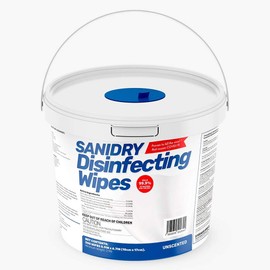 Rosmar SaniDry Disinfecting Wipes, 300 Count, EPA Approved, Unscented, White, Nonabrasive, Multi-Surface Cleaning Wipes, for Use in Health Facilities, Schools, Industrial, Household