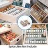 Spice Drawer Organizer, 4 Tiers 2 Set Clear Acrylic Slanted