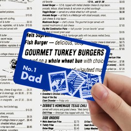 Magnifico Credit Card-size Mobile Magnifier - handy mini pocket magnifying lens - 'No 1 Dad'