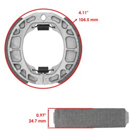 Caltric Front & Rear Brake Shoes for Honda XR75 1975 1976 1977 1978 1979