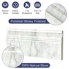 Retheno 4 Pack Carrara White Marble Baseboard Trim Molding 5