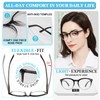 MARE AZZURO Large Reading Glasses Women Trendy Round Readers 1.00