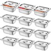 Maxcheck 12 Pcs Stainless Steel Food Containers with Lids 1/9