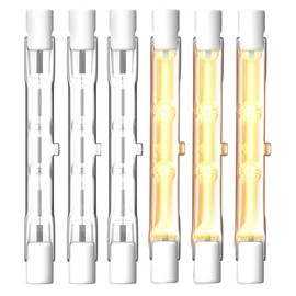 KINGYEENUO 6X 100W R7S Halogenstab 78mm Dimmbar 2800K Warmweiß 820LM J-Typ Doppelendige Halogenlampe für Arbeitsleuchten Sicherheitsleuchten Stehlampen Landschaftsbeleuchtung