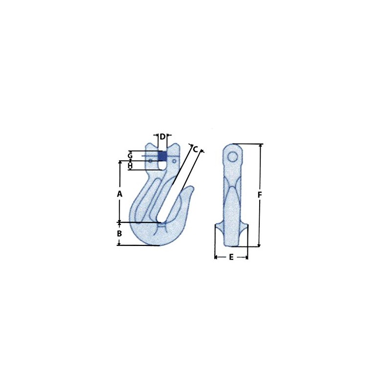 Clevis Grab Hook 8MM (Alloy Steel Zinc Plated 5/16" Shortener