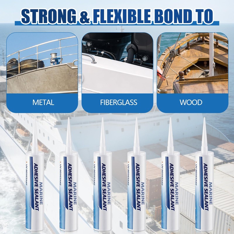 6 Packs Marine Sealant Pond Sealant Watertight Bonding and Sealing,
