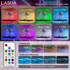 LASOA Acrylic Display Case with RGBW Color Changing LED Light,