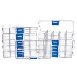 10 Assortment Boxes Storage Box Transparent Square 10 VBS Wholesale Pack