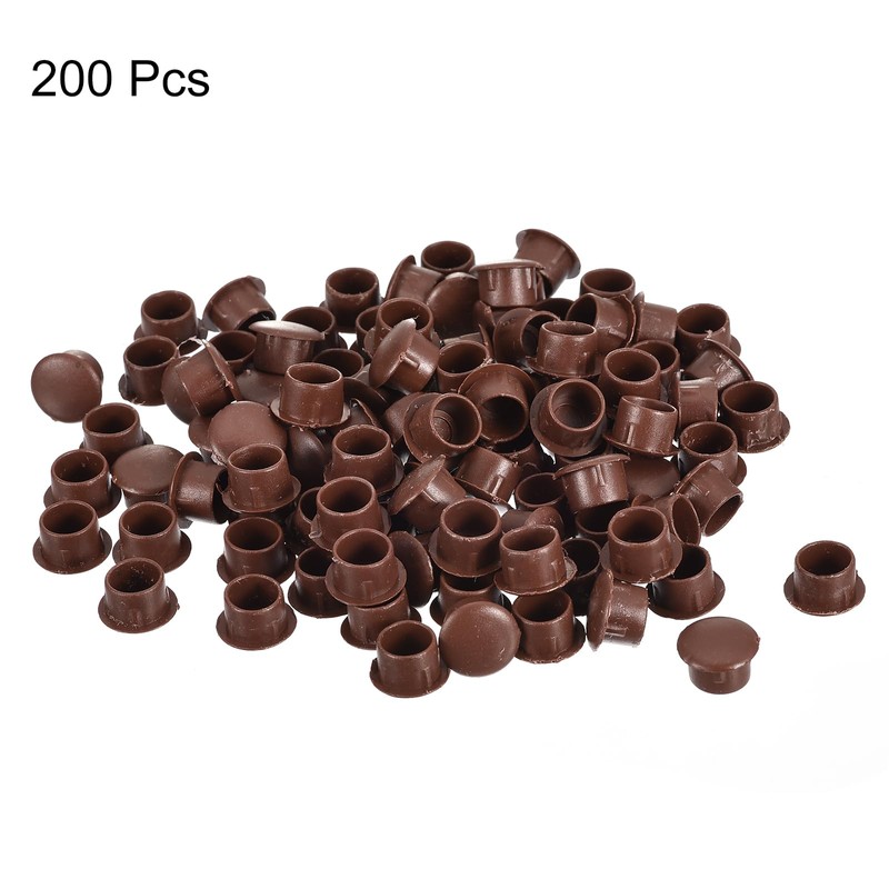 sourcing map 200Pcs Screw Hole Plugs, 10mm(3/8") Dia Plastic Snap