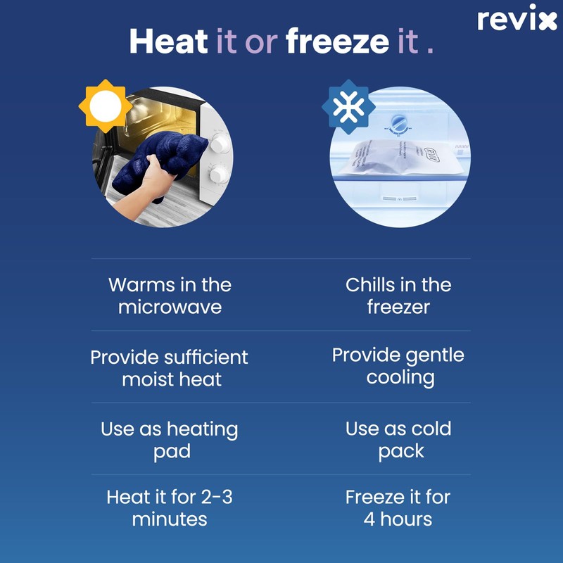 REVIX Neck Warmer Microwavable Heating Pad with Moist Heat, Microwave