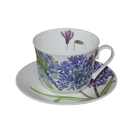 Roy Kirkham Breakfast Cup and Saucer Agapanthus