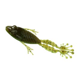 FishLab Nature Series Creature Baits Flippin Frog 4 1/4", Green Pumpkin Laminate