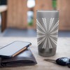 Star Effect Geometric Symmetrical Pattern White Cut Out Stainless Steel