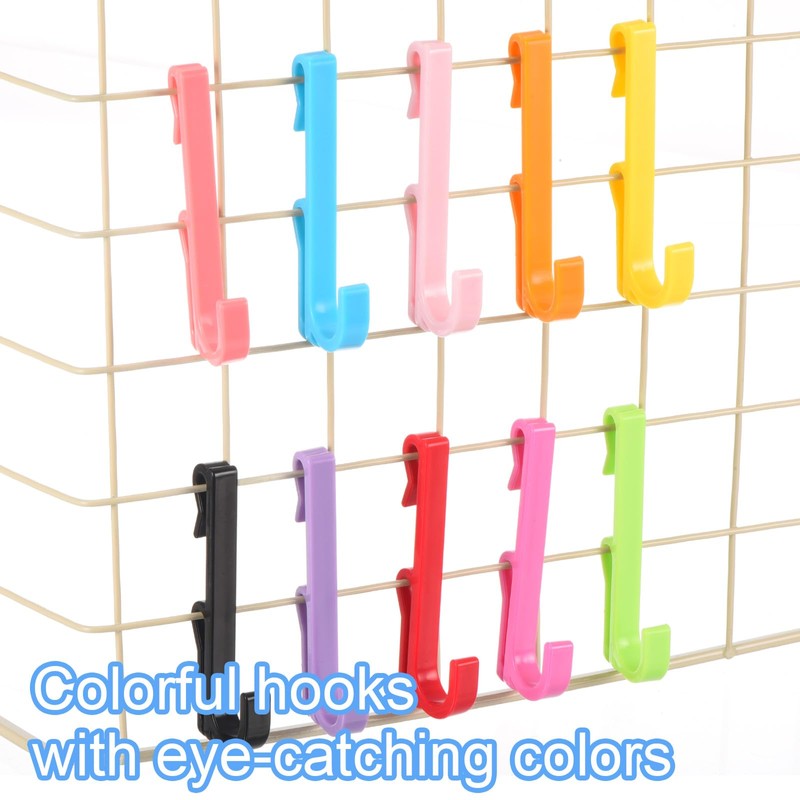 sourcing map 10 Grid Wall Hooks, 2.8 Inch Grid Wall