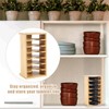 PEUTIER Cup Lid Organiser for Cupboard, Bamboo Lid Holder, Water