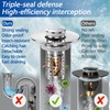 3-in-1 Bathroom Sink Drain Strainer, Stainless Steel Pop-up Strainer Basket