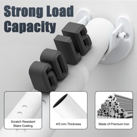 Closet Rods for Hanging Clothes, 16-83 Inches Closet Rod, Adjustable Metal Closet Hanging Rod Heavy Duty Clothes Rod for Closet, Wardrobes, Laundry, RV, White